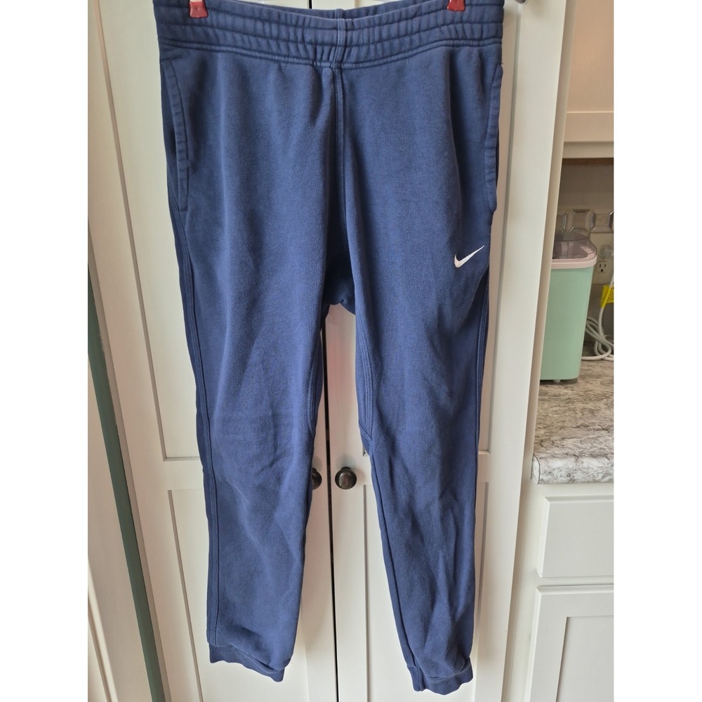 Nike Standard Fit Taper Leg Sweatpants Mens Size Small Blue Joggers